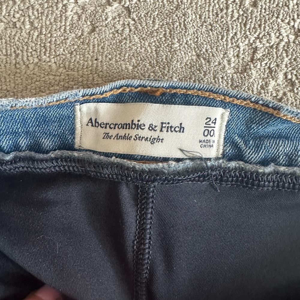 Abercrombie & Fitch Light Blue Straight Leg Jeans - Picture 4 of 4